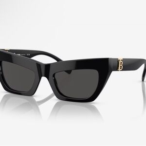 Burberry B4420-U sunglasses in a black acetate frame with dark grey lenses GUC